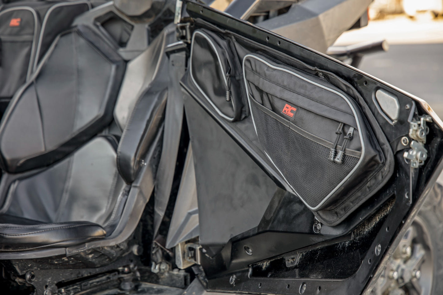 Fits Polaris RZR PRO Storage Bags; Front Door; 93070