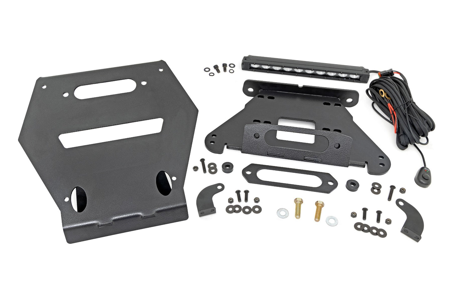 Fits Polaris RZR Pro R Winch Mount; 93140