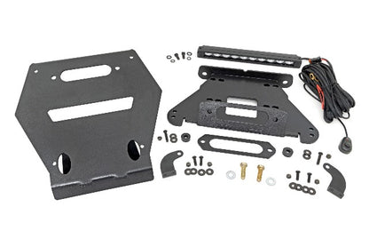 Fits Polaris RZR Pro R Winch Mount; 93140