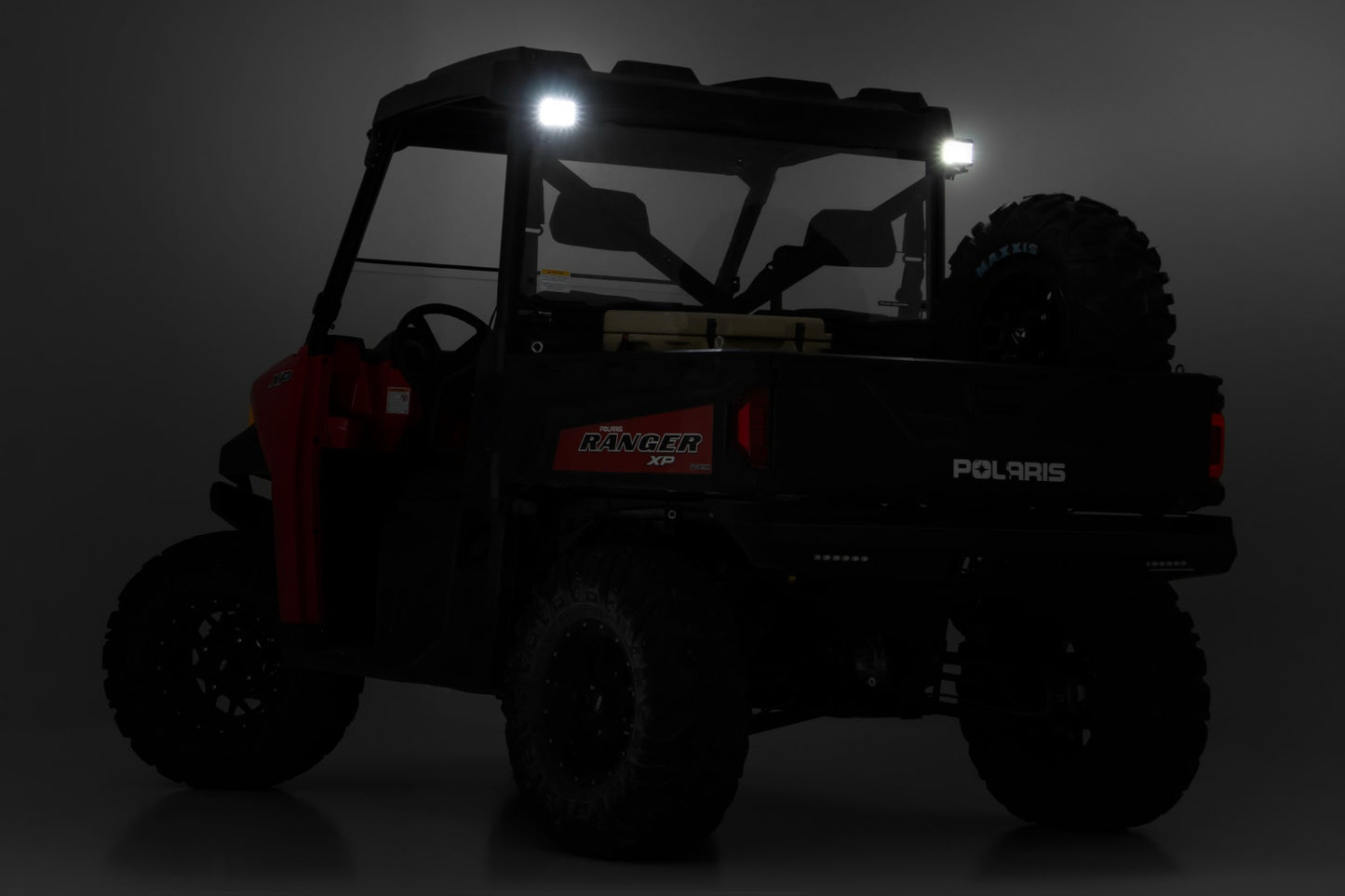 Fits Polaris Ranger 1000 LED Light RR Cage Mount 2" Black Spot Pair 93143