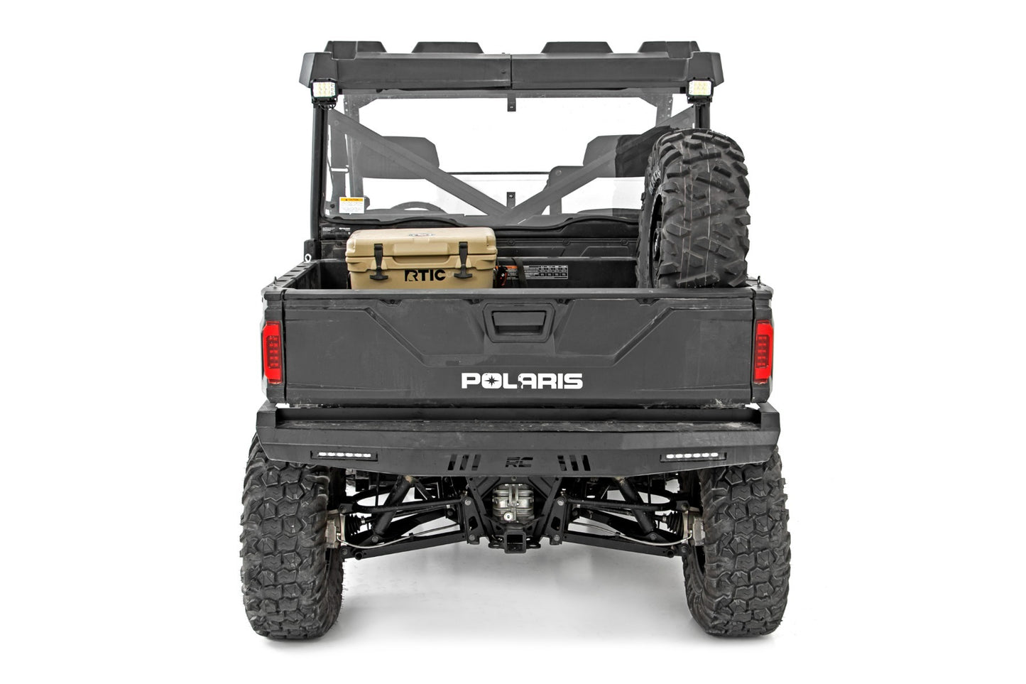 Fits Polaris Ranger 1000 LED Light RR Cage Mount 2" Black Flood Pair 93145