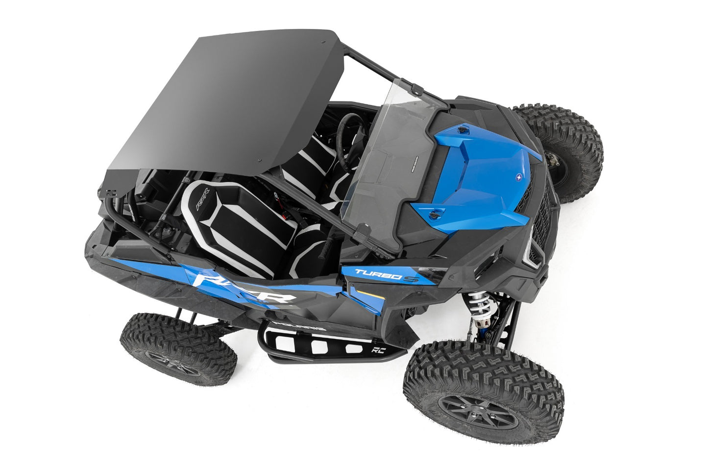 Fits Polaris RZR Turbo S UTV Roof; Fabricated; 2-Seater; 93152