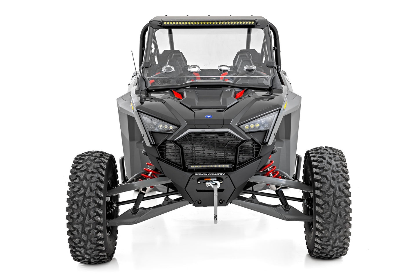 Fits Polaris RZR Turbo R 4WD 30" Single Row Light Mount Front Black Series 93160
