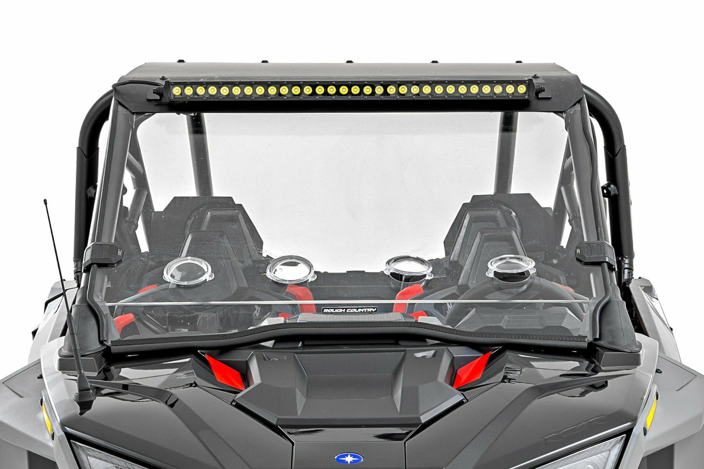 Fits Polaris RZR Turbo R 4WD 30" Single Row Light Mount Front Black Series 93161