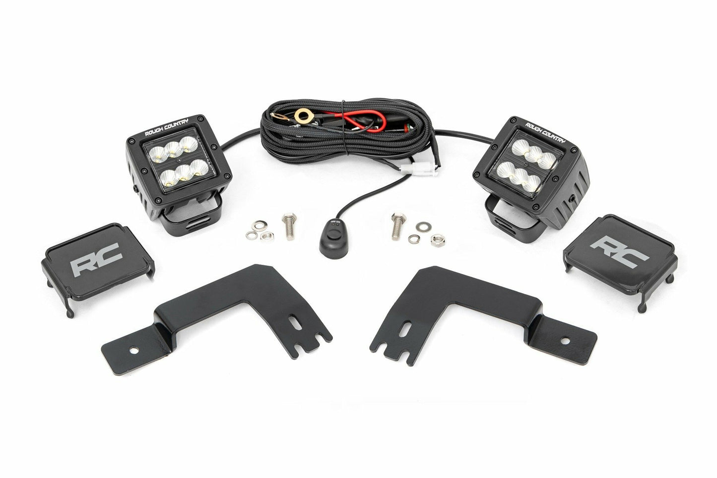 Fits Polaris XPEDITION ADV 5 LED Light; Under Bed Mount; 2" Black Pair;  93188