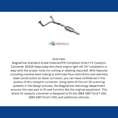 1984-1987 Ford Bronco Direct-Fit Catalytic Converter 93306 Magnaflow