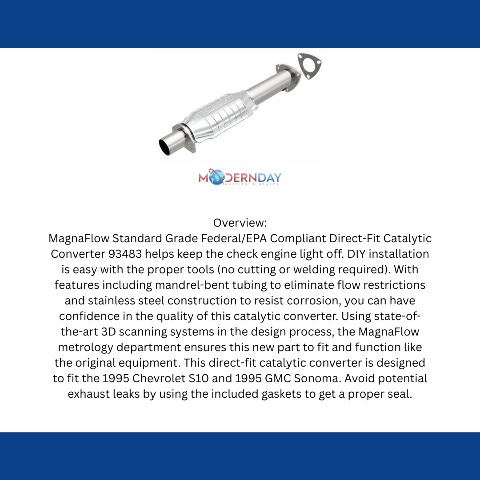 95-98 GM S10 Pickup 4.3L Direct-Fit Catalytic Converter 93483 Magnaflow