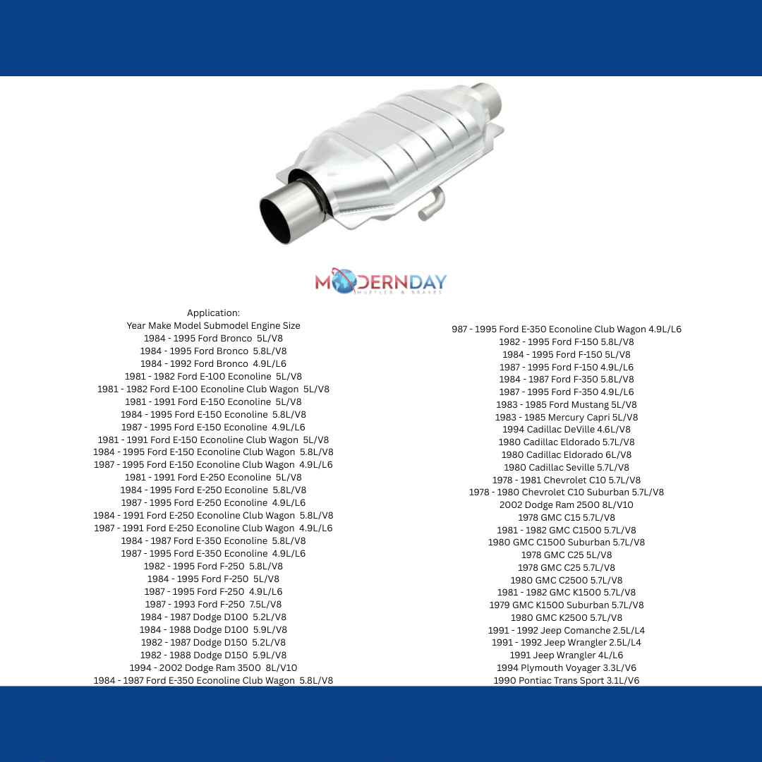 1984-1995 Ford Bronco Universal Catalytic Converter 2.5 93516 Magnaflow