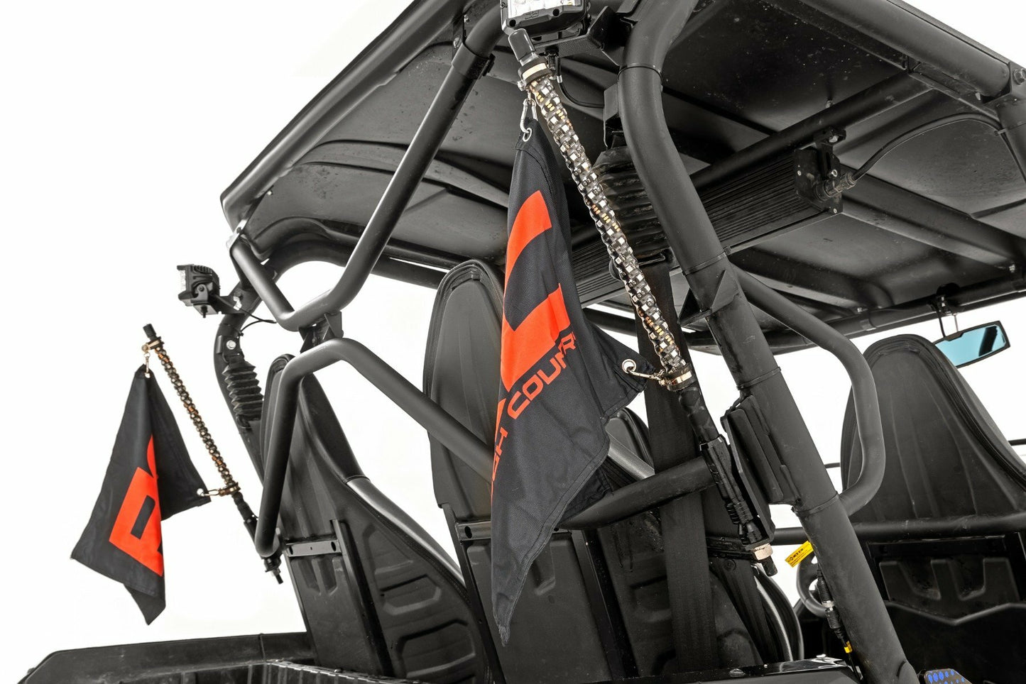 Fits Kawasaki Teryx Whip Mount; Cage; 4' Multl-Color LED Whip Pair; 94011
