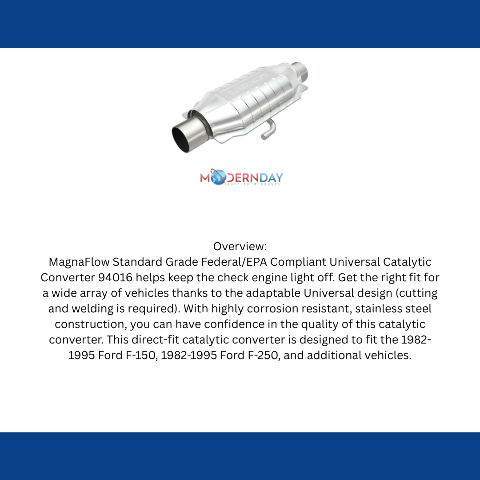 1982-1987 Dodge D150 Universal Catalytic Converter 2.5 94016 Magnaflow