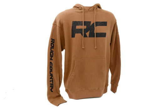 Rough Country Hoodie - RC Topographical Sleeve - Saddle - 2XL - 940952XL