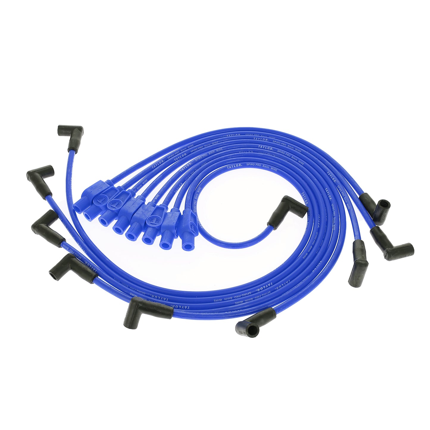 Spark Plug Wire Set Universal 8mm Silicone Spiro Pro 350 ohm/ft Blue 74676