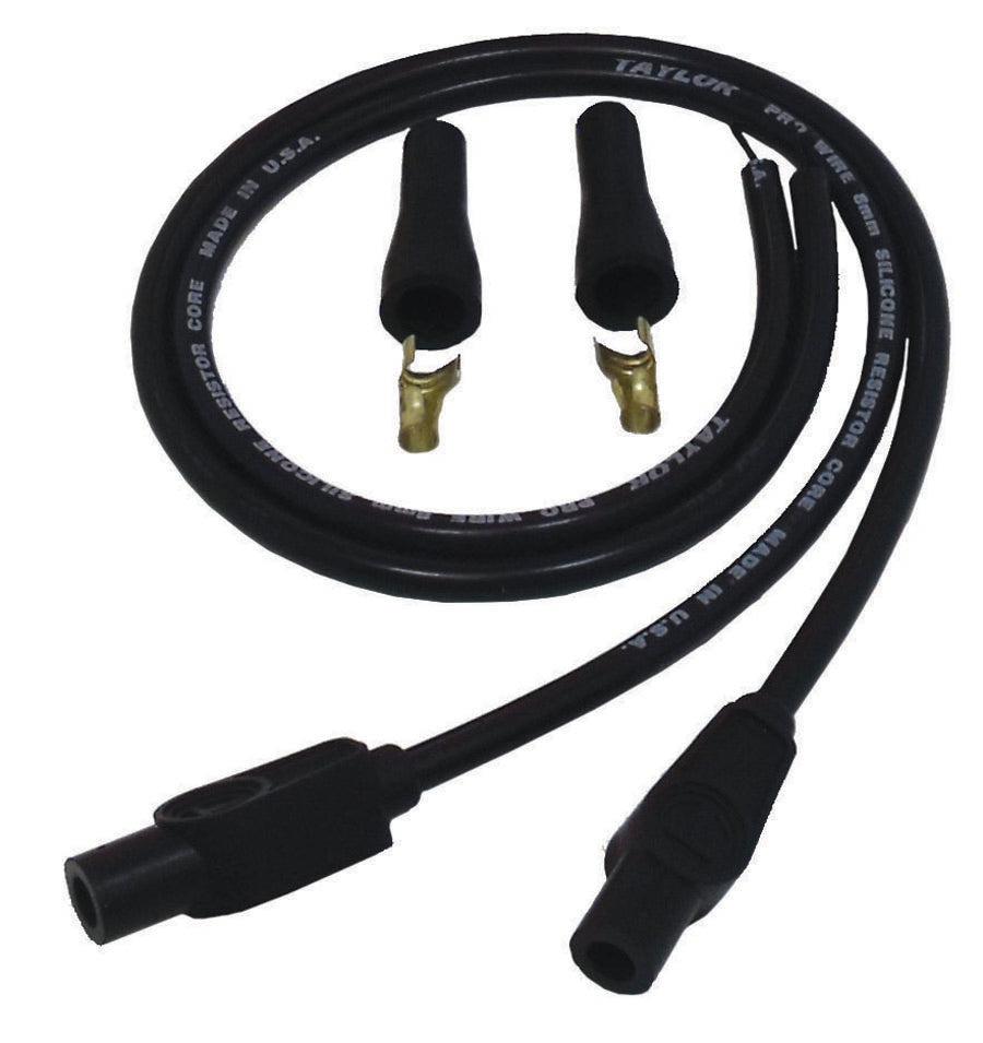 Spark Plug Wire Set Universal 8mm Silicone 180? 3500 ohm/ft Prowire Black 11055
