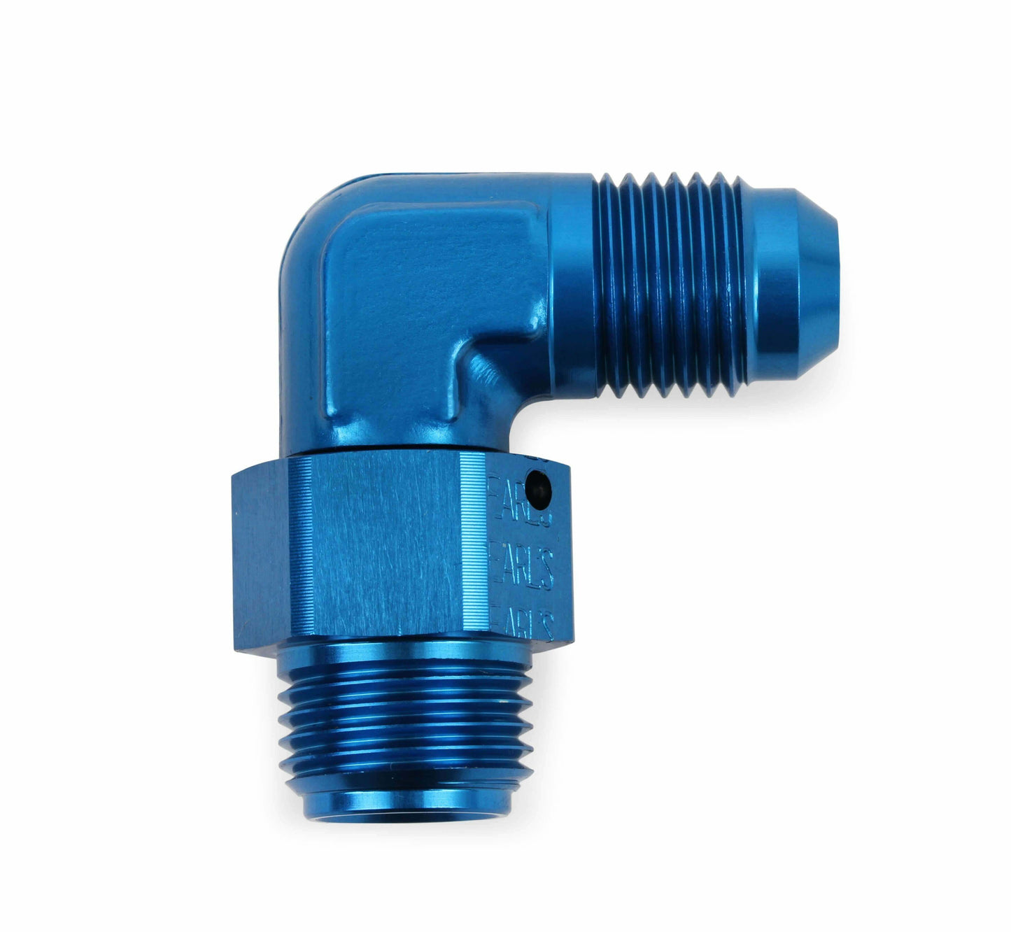 Earls 90 Degree -6 AN Male to 5/8-18 Inverted Flare Male Swivel - 949096ERL