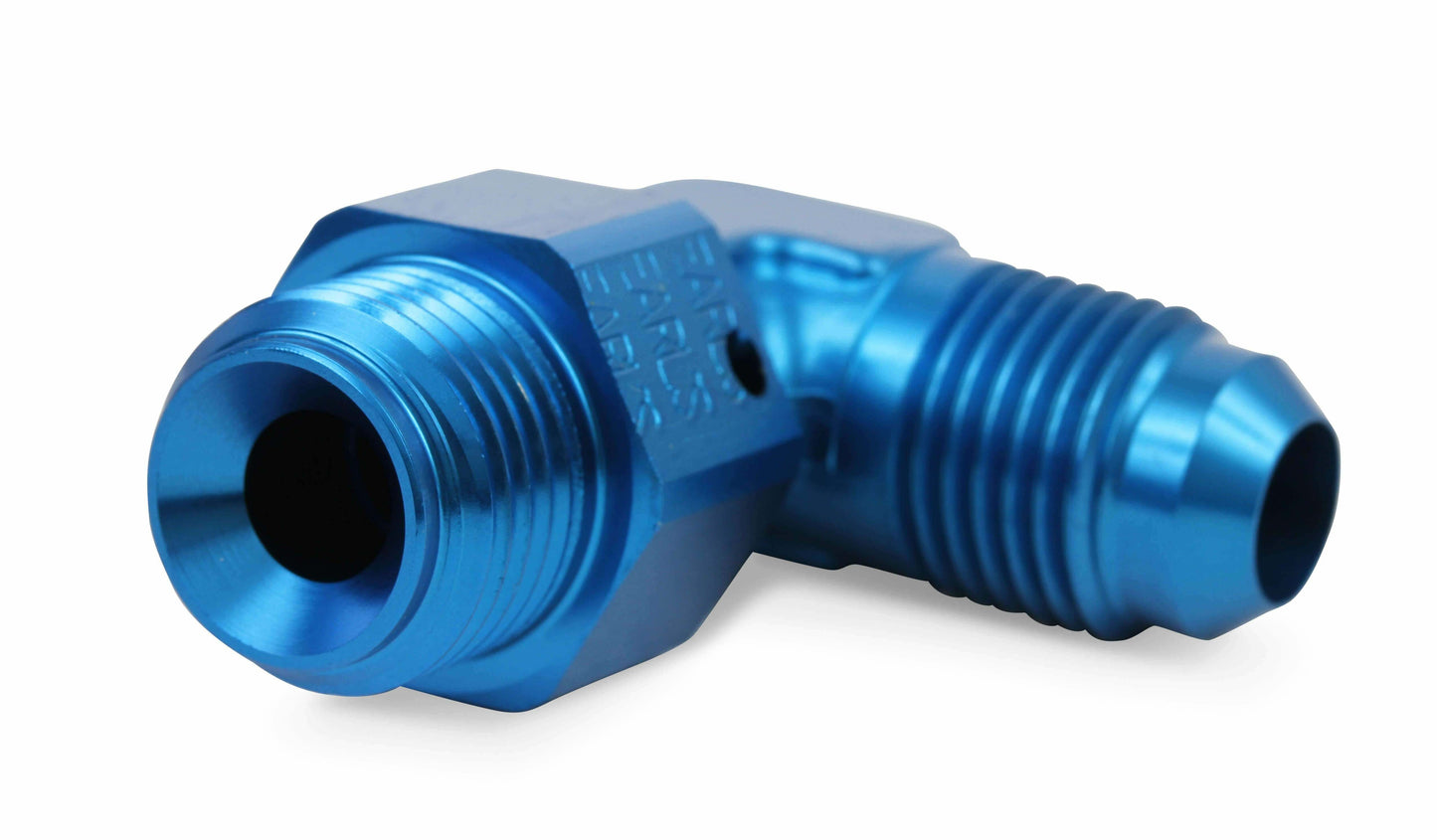 Earls 90 Degree -6 AN Male to 5/8-18 Inverted Flare Male Swivel - 949096ERL