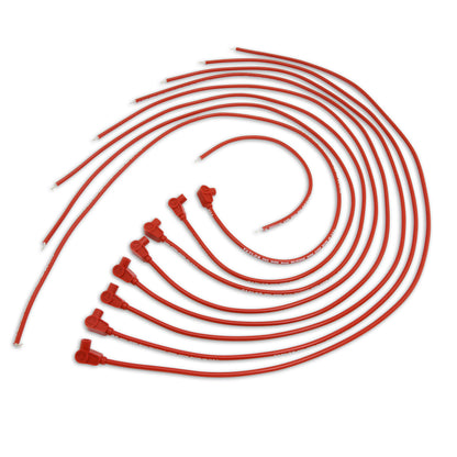 Spark Plug Wire Set Universal 8mm Silicone 90? 0 ohm/ft Prowire Solid Red 70260