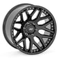 Rough Country 95 Series Wheel; One-Piece; Black; 22x10; 6x5.5; -25mm 95221012
