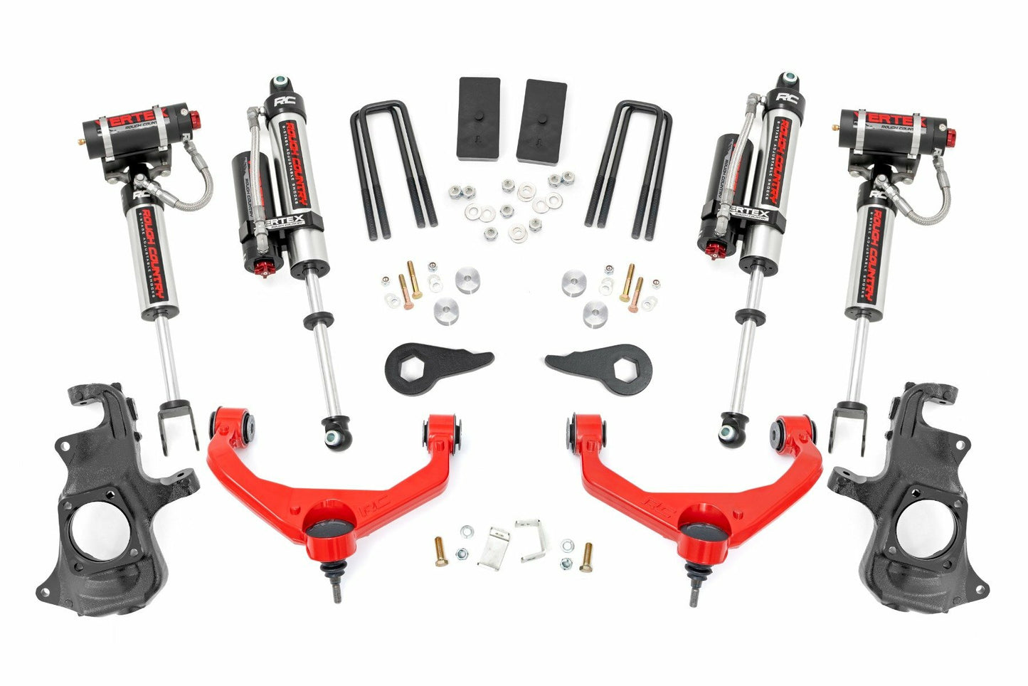 Fits Chevy/GMC 2500HD/3500HD (11-19) 3.5" Lift Kit; Knuckle; Vertex; 95750RED