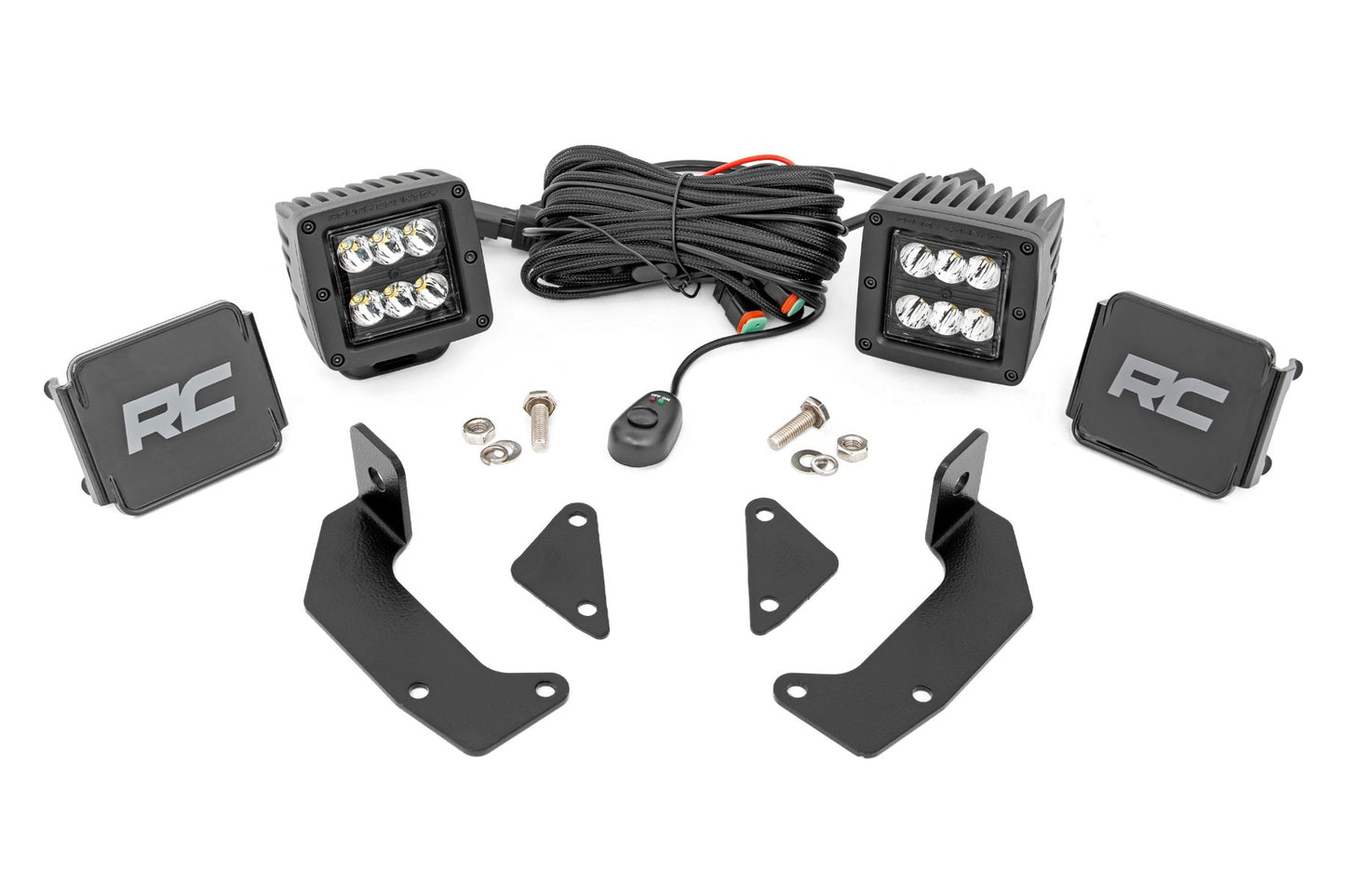 LED Light Kit; Cage Mount; 2" Black Pair; CFMoto UForce 1000/1000XL 96103