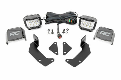 LED Light Kit; Cage Mount; 2" Chrome Pair; Wide Angle; CFMOTO UFORCE 1000 96106