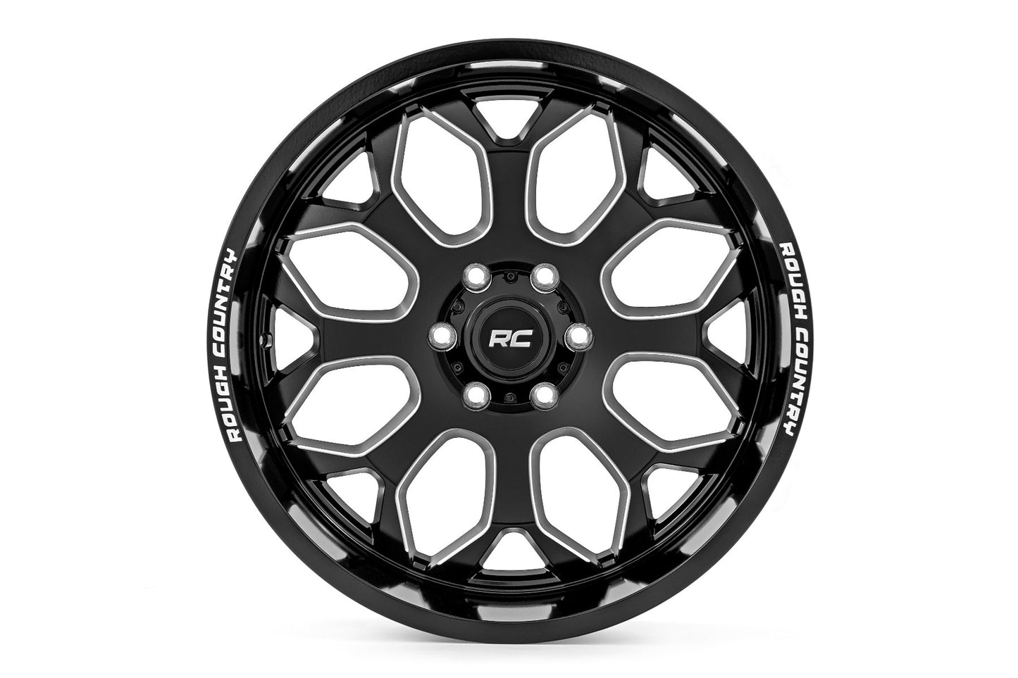 Rough Country 96 Series Wheel; One-Piece; Gloss Black; 20x9; 6x5.5 +0mm 96200012