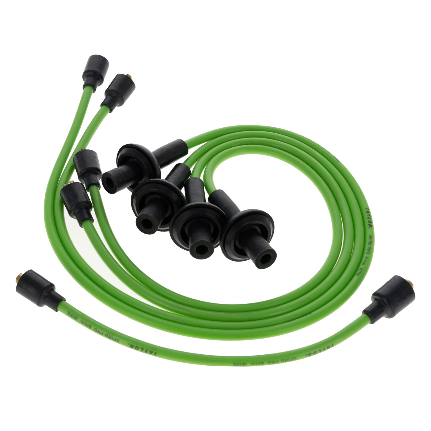 Spark Plug Wire Set Universal 8mm Silicone Spiro Pro 350 ohm/ft Lime Green 74591