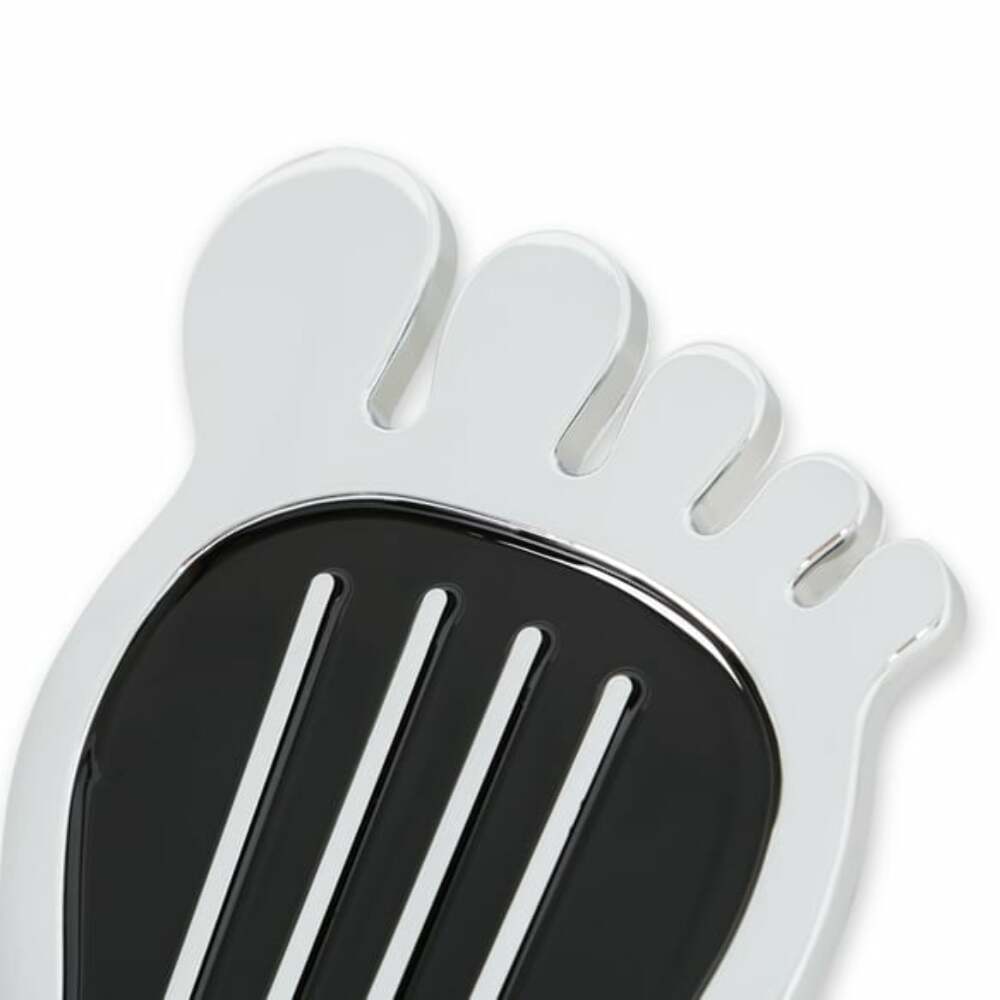 Mr. Gasket Foot Print Gas Pedal Pad - Aluminum -Chrome & Painted Black Trim 9645