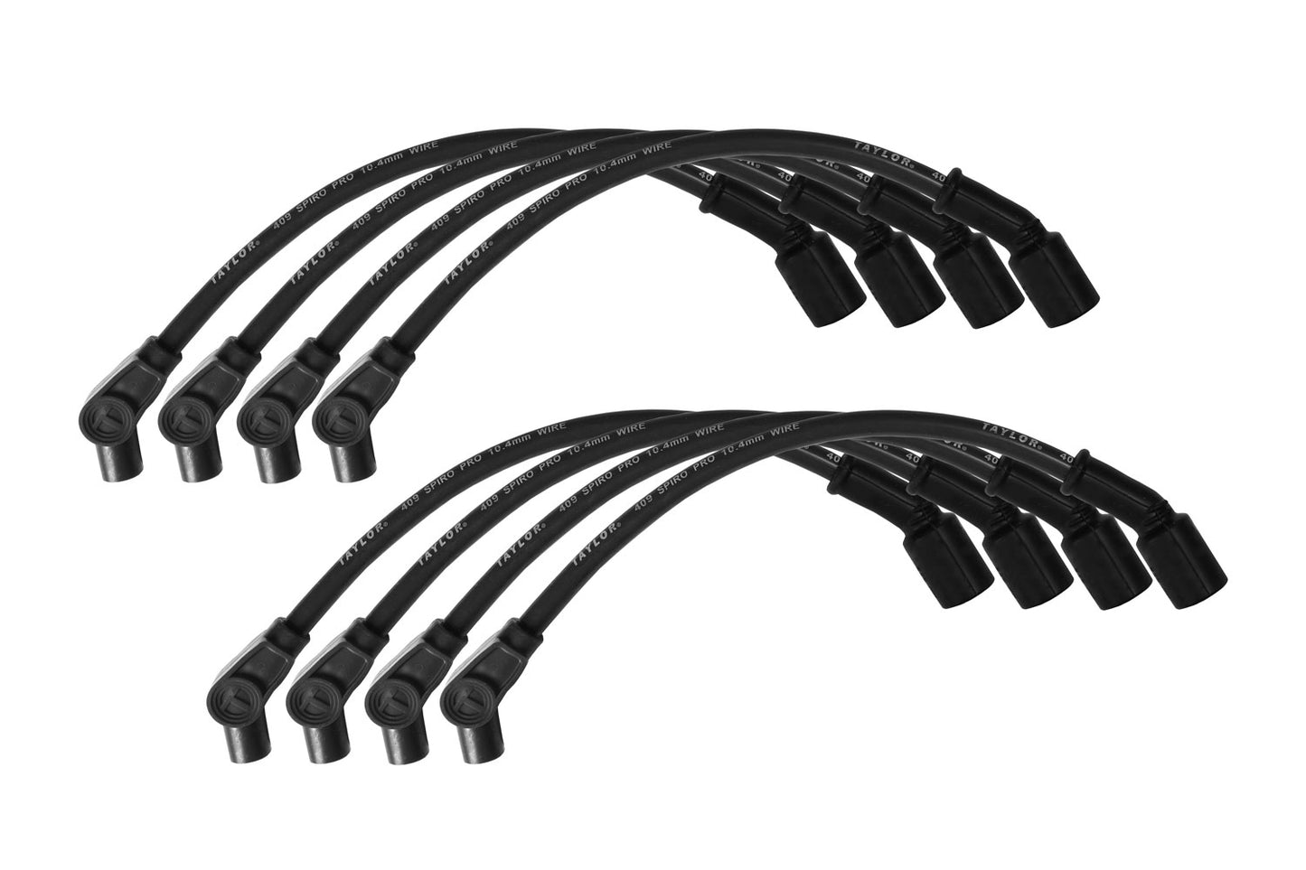 Spark Plug Wire Set Universal 10.4mm Silicone Spiro Pro 409 409 135? Black 79017
