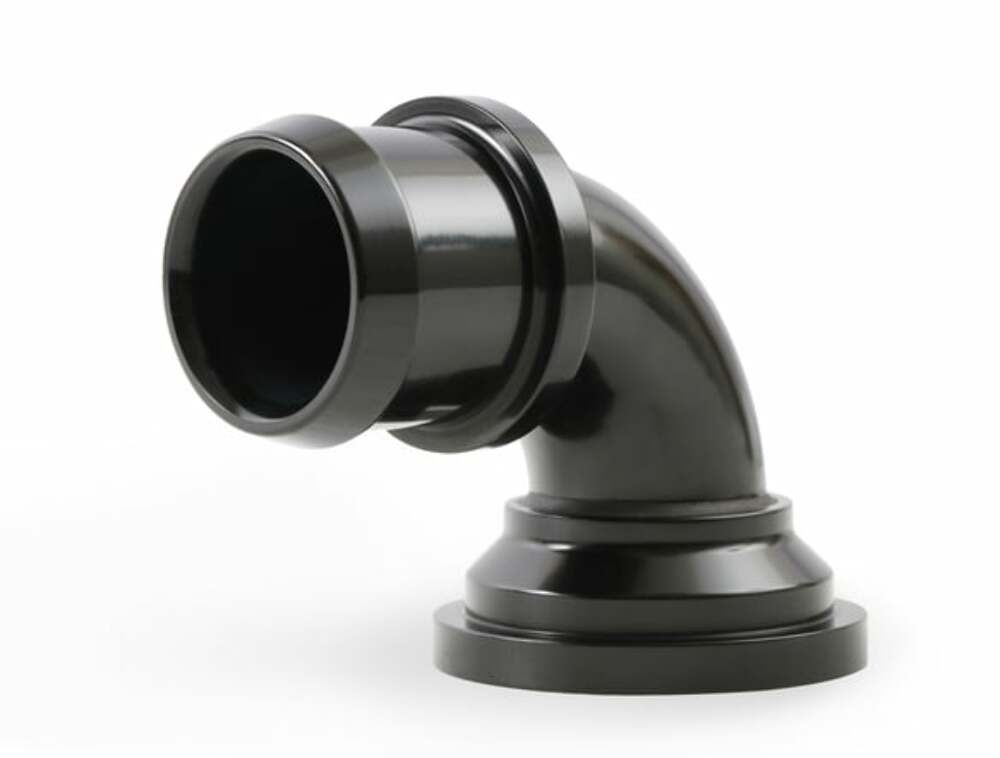 Holley Water Neck - Swivel 90 Degree Angle - Black - 97-341