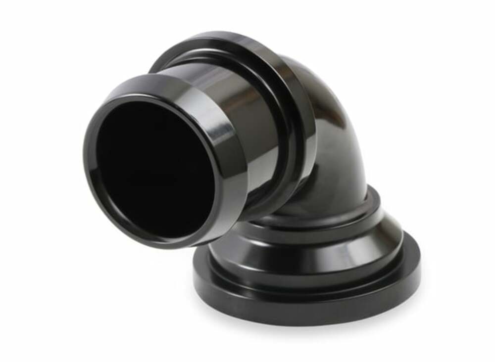 Holley Water Neck - Swivel 90 Degree Angle - Black - 97-341