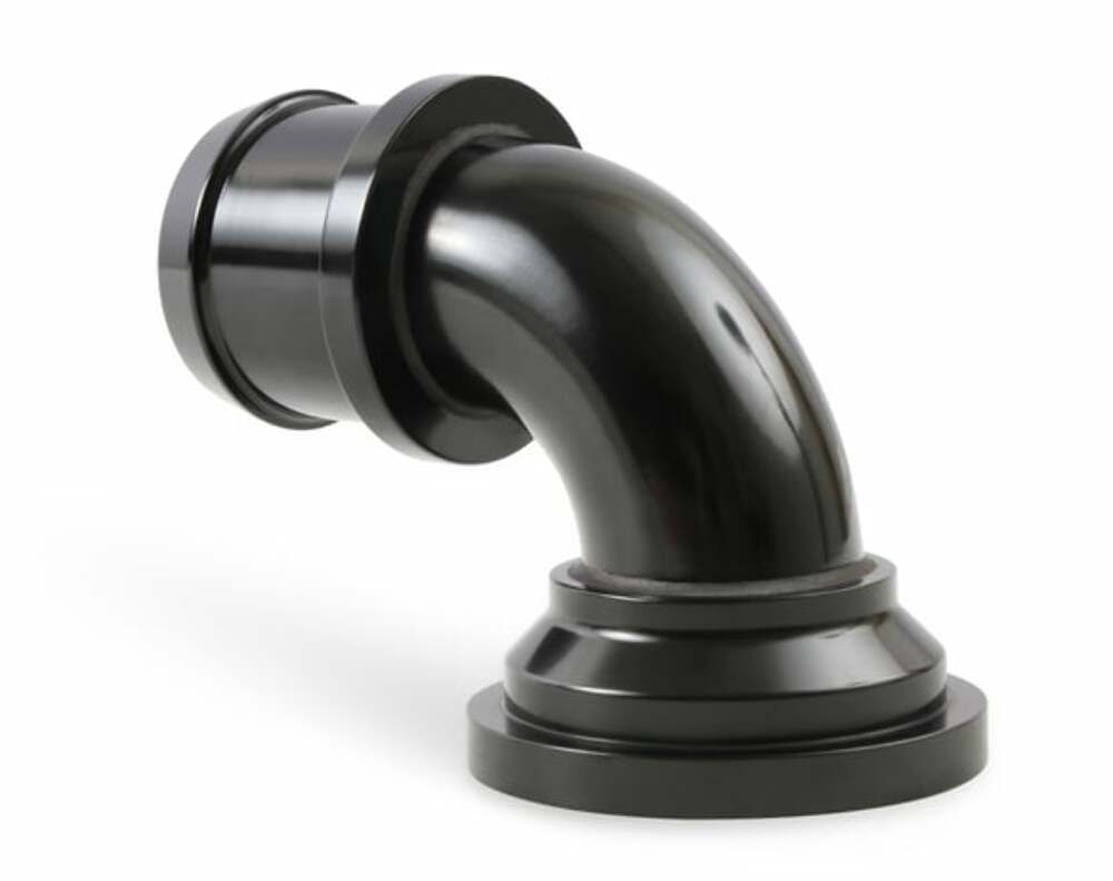 Holley Water Neck - Swivel 90 Degree Angle - Black - 97-341