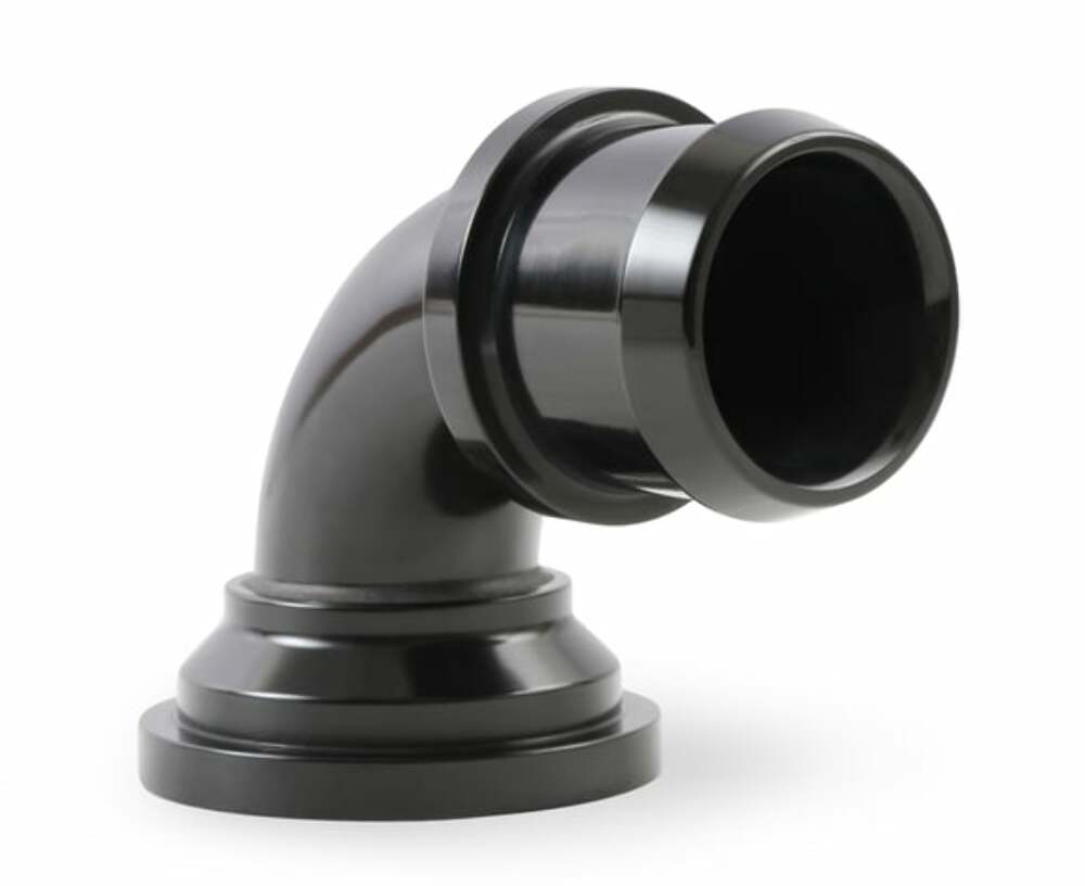 Holley Water Neck - Swivel 90 Degree Angle - Black - 97-341