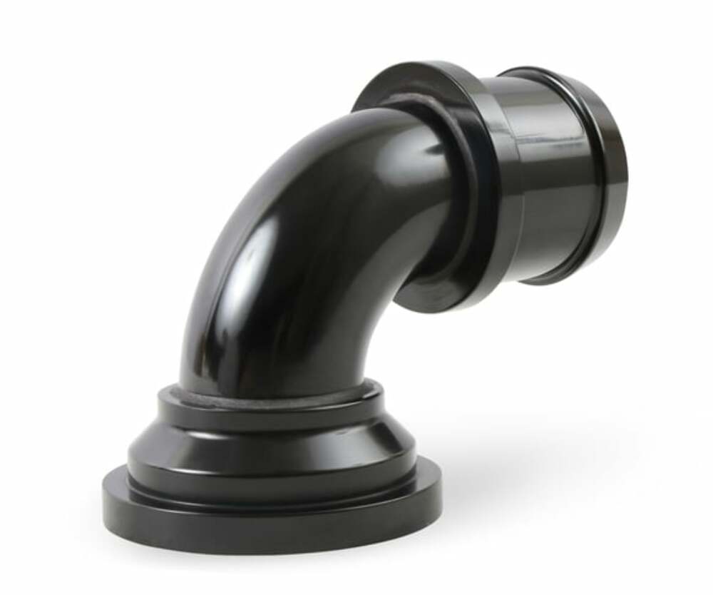 Holley Water Neck - Swivel 90 Degree Angle - Black - 97-341