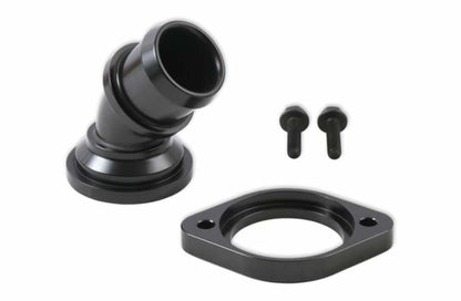 Holley Water Neck - Swivel 45 Degree Angle - Black - 97-343