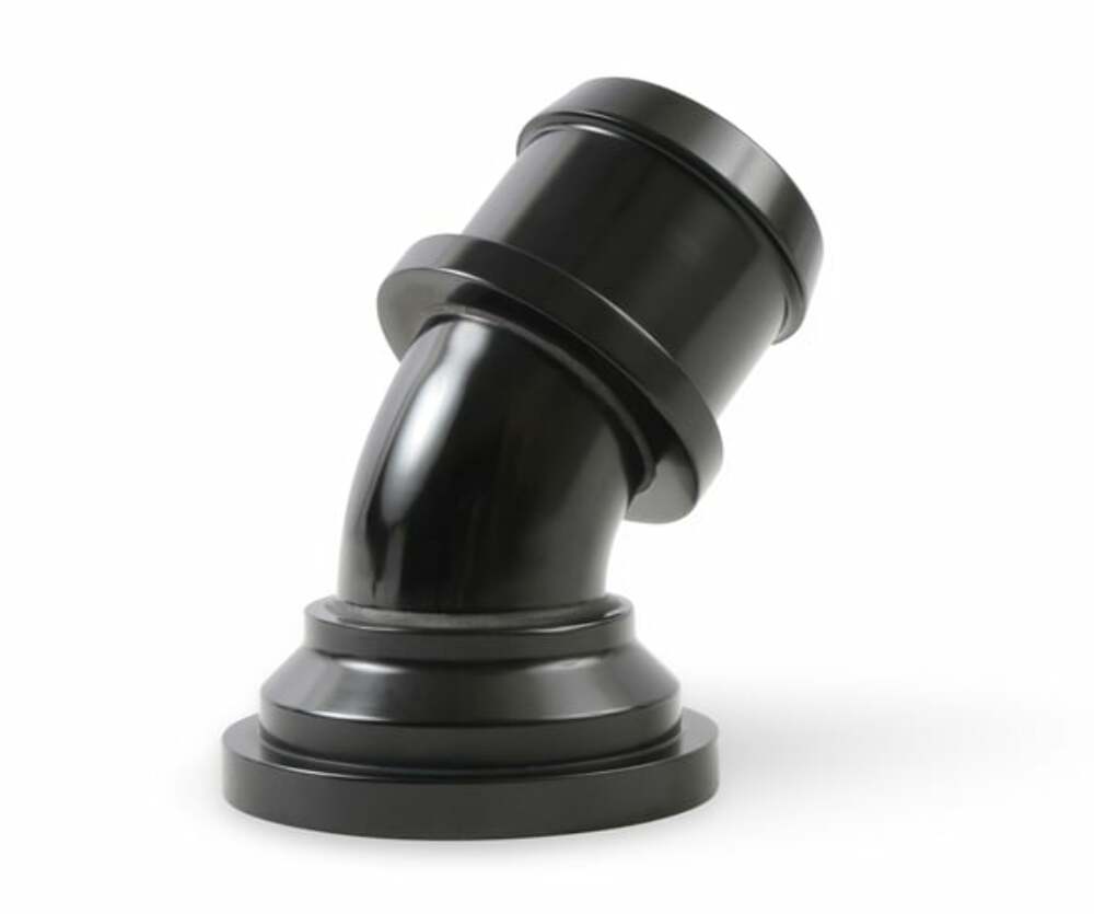 Holley Water Neck - Swivel 45 Degree Angle - Black - 97-343