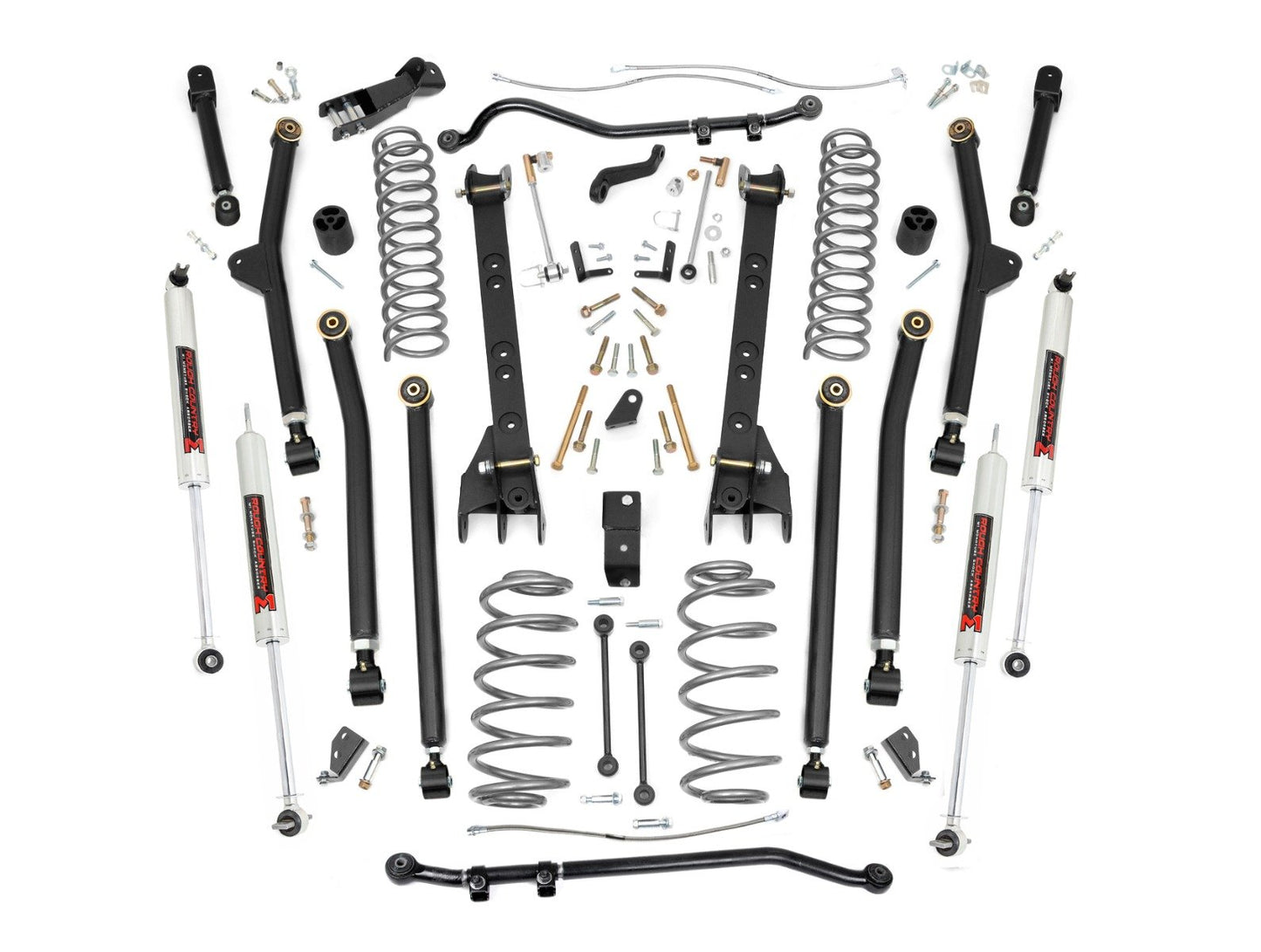 Rough Country 4 Inch Lift Kit - Long Arm - M1 - Jeep Wrangler TJ 4WD (1997-2006) - 66340