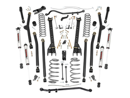 Rough Country 4 Inch Lift Kit - Long Arm - V2 - Jeep Wrangler TJ 4WD (1997-2006) - 66370