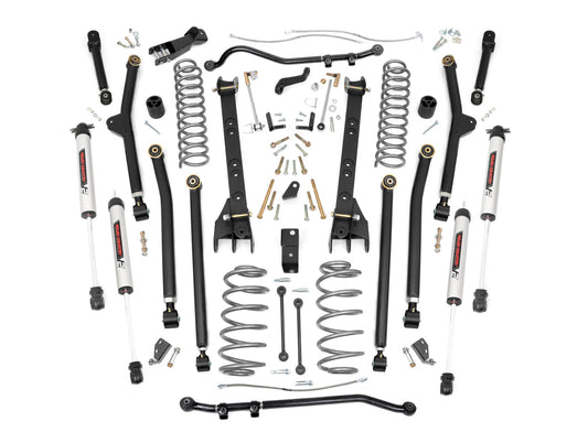 Rough Country 4 Inch Lift Kit - Long Arm - V2 - Jeep Wrangler TJ 4WD (1997-2006) - 66370