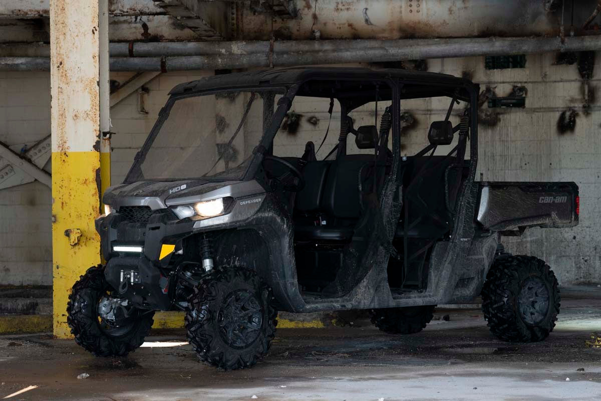 Fits Can-Am Defender HD 8/HD 9/HD 10 LED Light Bumper Mount 12" Black 97001