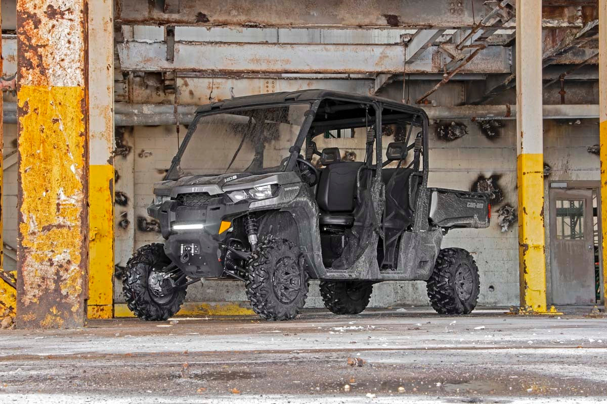 Fits Can-Am Defender HD 8/HD 9/HD 10 LED Light Bumper Mount 12" Black 97001