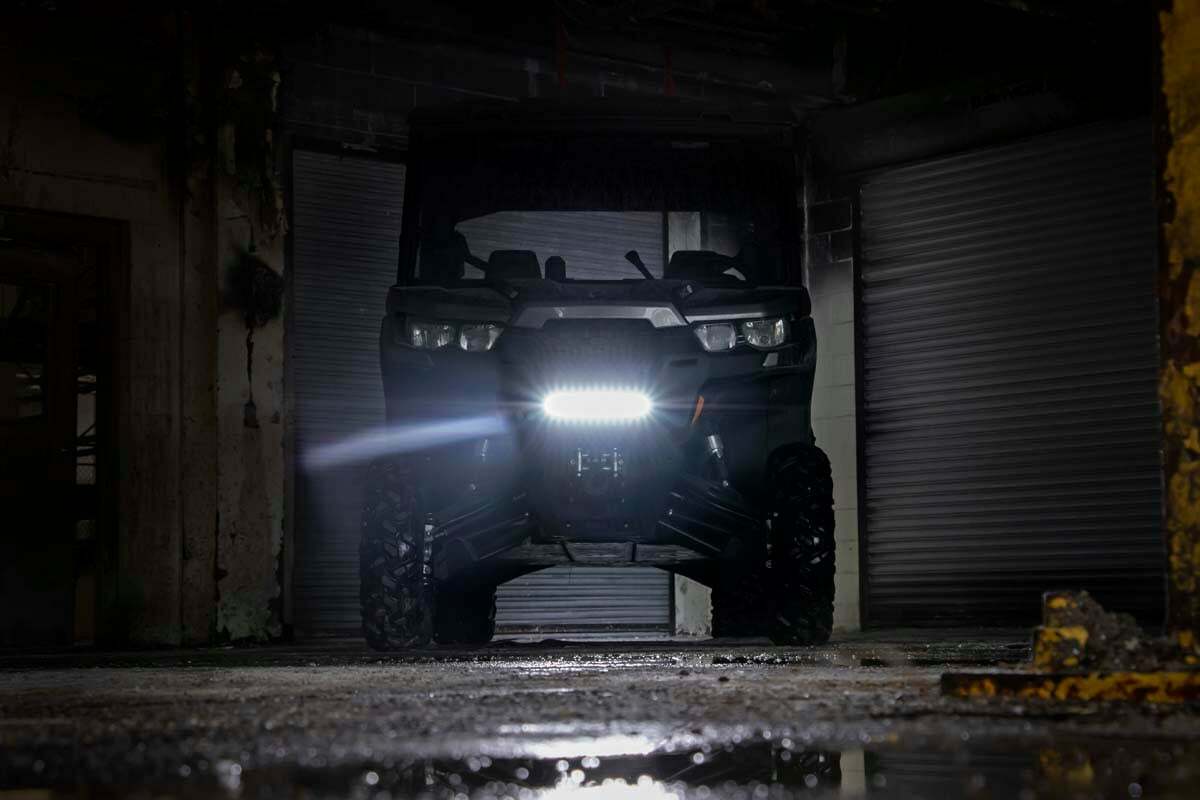Fits Can-Am Defender HD 8/HD 9/HD 10 LED Light Bumper Mount 12" Black 97001