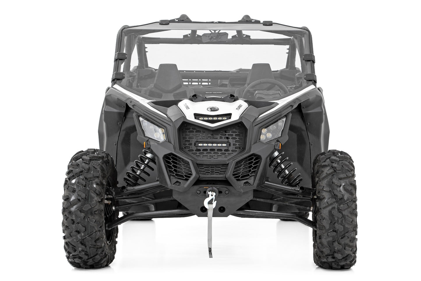 Fits Can-Am Maverick X3 LED Light Kit; Cowl Mount; 6" Black Slimline; 97020