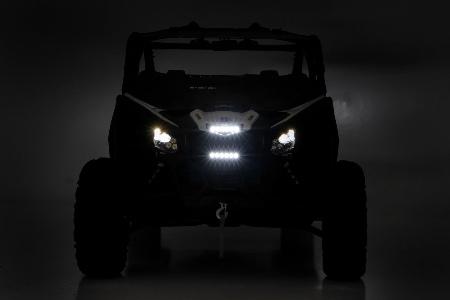 Fits Can-Am Maverick X3 LED Light Kit; Grille Mount; 6" Black Slimline; 97022