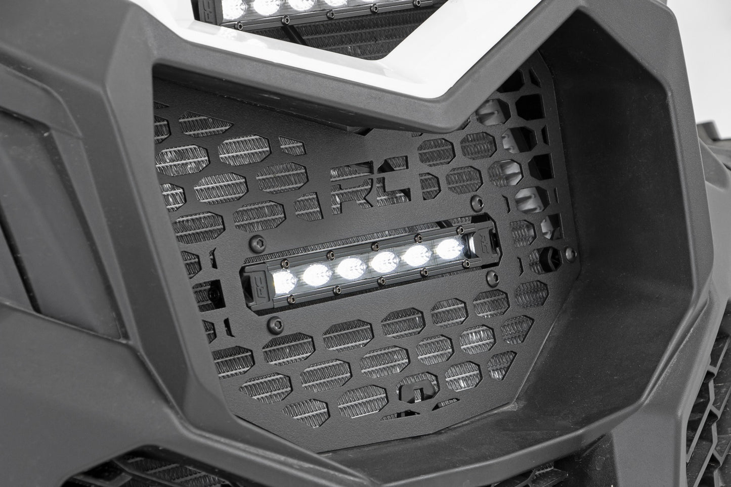 Fits Can-Am Maverick X3 LED Light Kit; Grille Mount; 6" Black Slimline; 97022