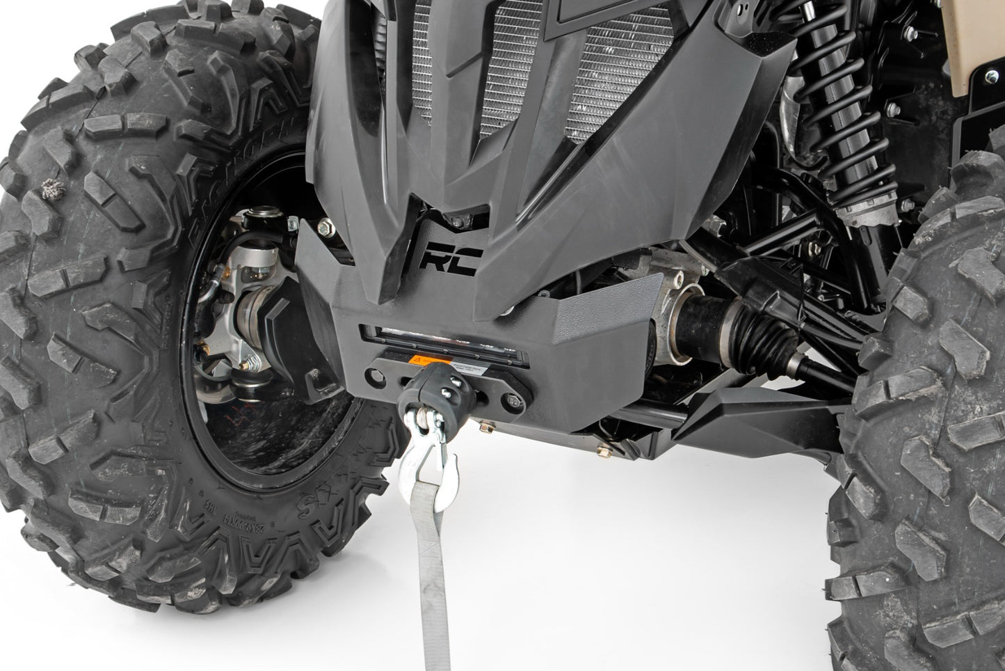 Fits Can-Am Renegade (12-15) Winch Bumper; 4500-Lb Winch; Synthetic Rope; 97070