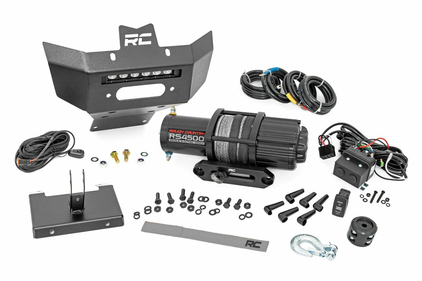 Fits Can-Am Renegade Winch Bumper; 4500-Lb; Black Series LED; 6" Light; 97071