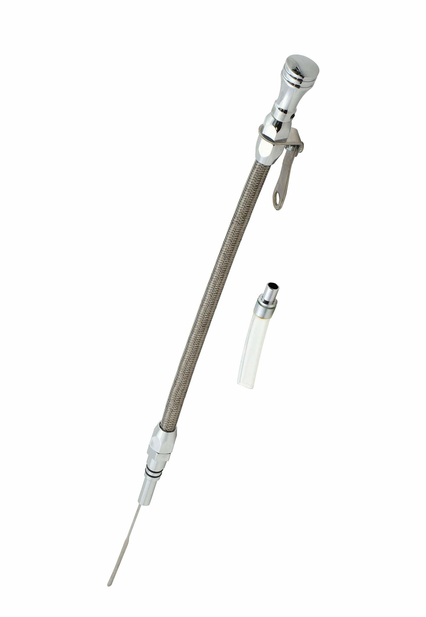 Mr. Gasket Engine Oil Dipstick & Tube - Braided Stainless Steel - 9707G