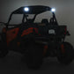 Fits Can-Am Maverick Sport LED Light; Rear Mount; 2" Black Pair; Flood; 97082