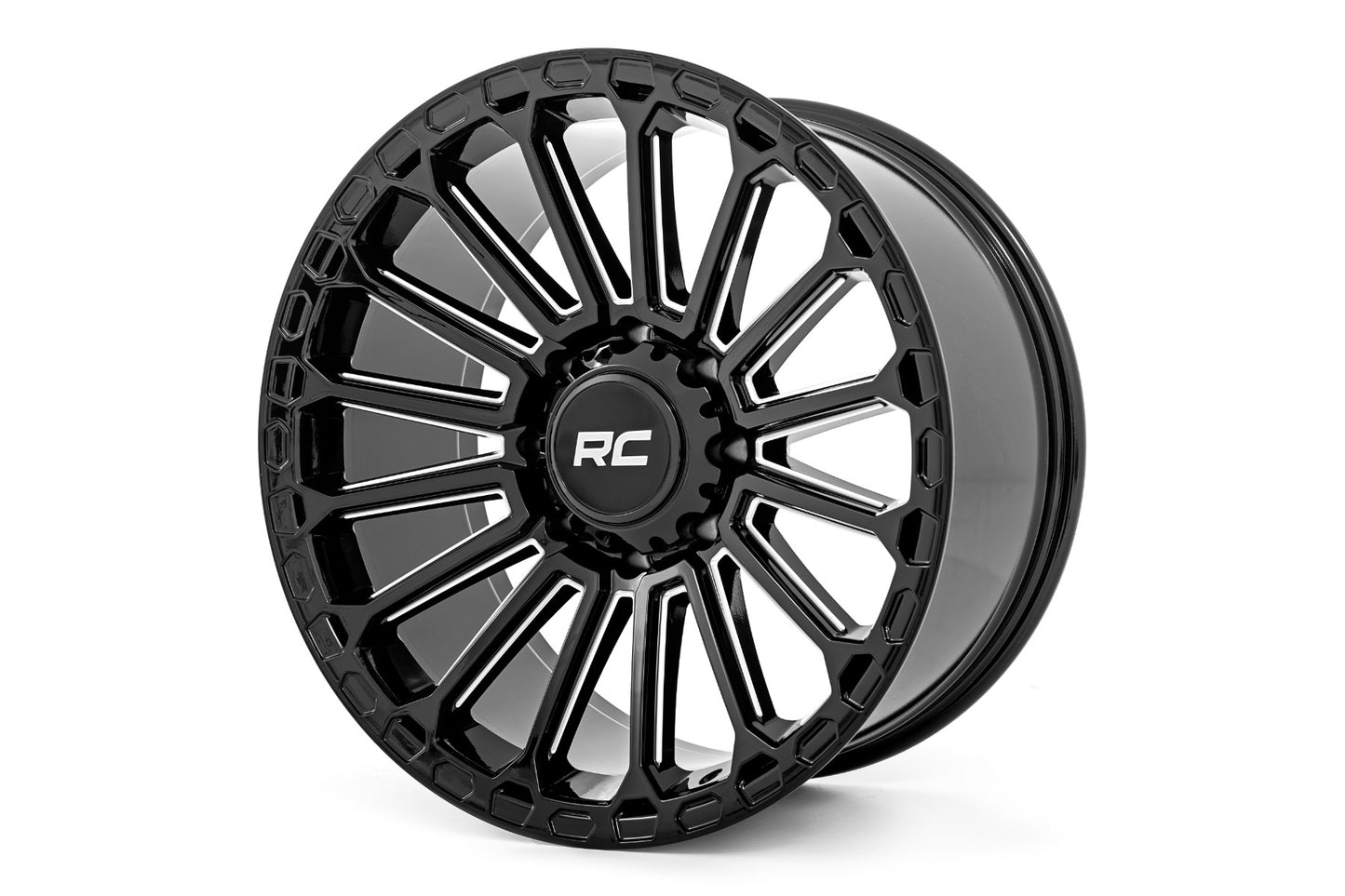 Rough Country 97 Series Wheel; One-Piece; Black; 20x10; 6x135; -19mm 97201017