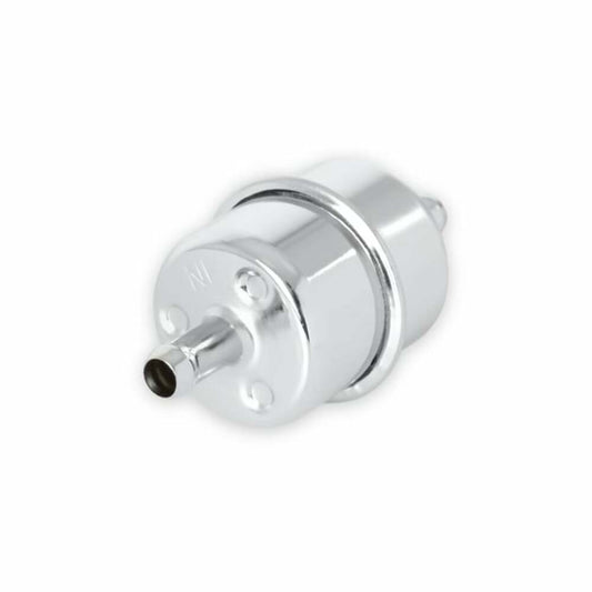 Mr. Gasket Chrome Fuel Filter - Fits 3/8 Inch Hose - 9746